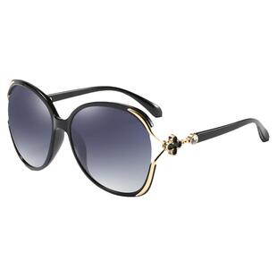 墨镜女2025新款个性大框圆脸长脸镂空优雅明星款女士偏光太阳眼镜