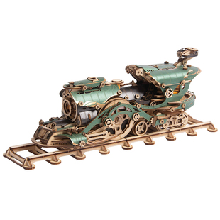 如何猫奇幻蒸汽列车火车拼装模型男朋友生日男生礼物新年手工diy