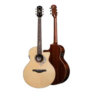 Trumon楚门新品黑羽950面单板民谣吉他初学者进阶专业加振电箱