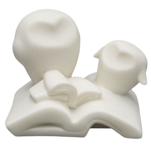 清仓特价 台湾Chu an大理石手工摆件 美满家庭智慧猫头鹰师长礼物