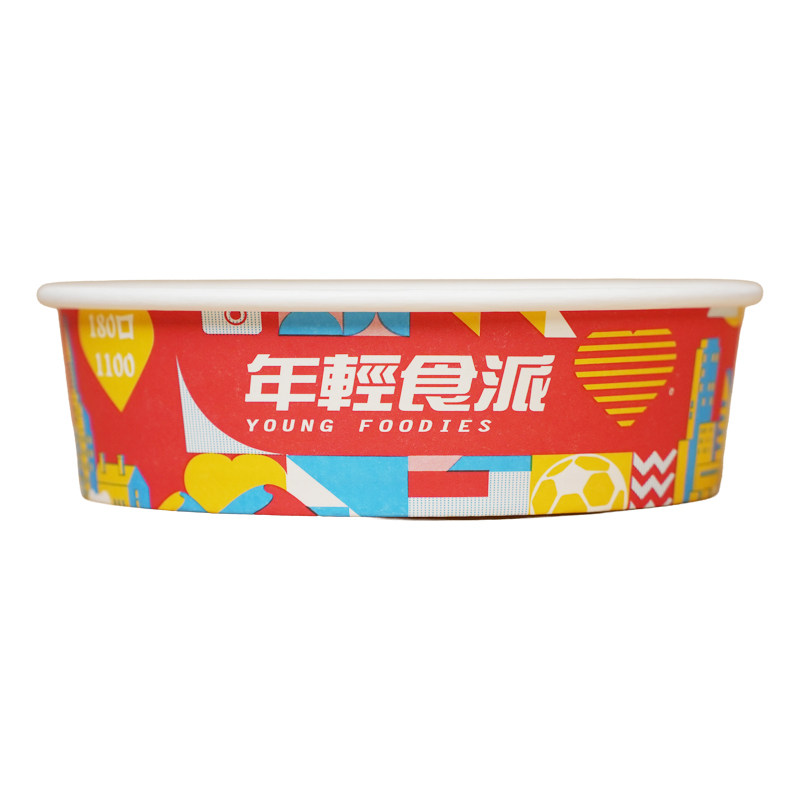 富强牛皮纸加厚带盖外卖餐盒