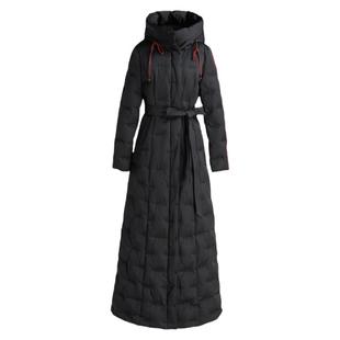 黑色大衣羽绒服女冬高级感新款修身白羽绒服超长款过膝到脚踝6129