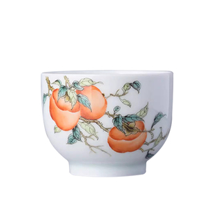 诚德轩茶杯景德镇陶瓷手绘粉彩主人杯单杯事事如意送礼功夫茶具