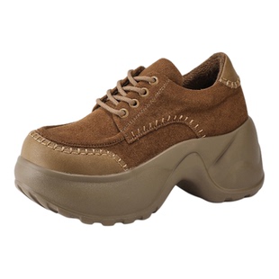 星期六厚底松糕乐福鞋女款2025新款秋冬增高加绒英伦单鞋保暖棉鞋