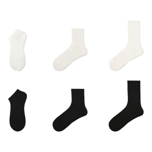 文艺复兴袜子男女同款春秋款棉中筒袜JK小腿袜堆堆袜女搭配纯色素