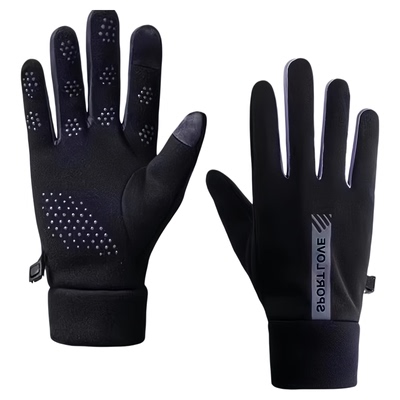 男女士冬季防风防水加绒保暖手套