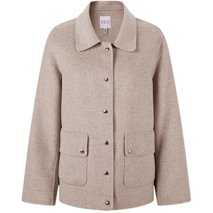 【骆驼绒】FINITY菲妮迪短外套2025冬季新款双面呢保暖毛呢外套女