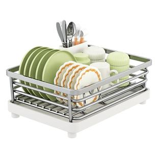304不锈钢碗架沥水架家用水槽台面放碗碟碗筷收纳架双层碗盘碗架