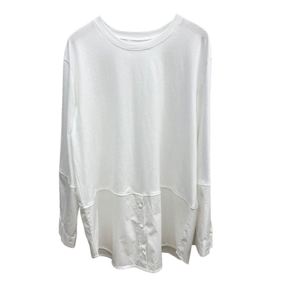 拼接衬衫长袖通勤常规拼接棉女