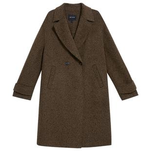 【刘涛同款】YINER音儿冬阿尔巴卡羊驼毛双面呢大衣外套