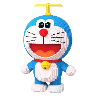 超大号多啦a梦积木微小颗粒拼装益智玩具男女孩大型立体拼图礼物