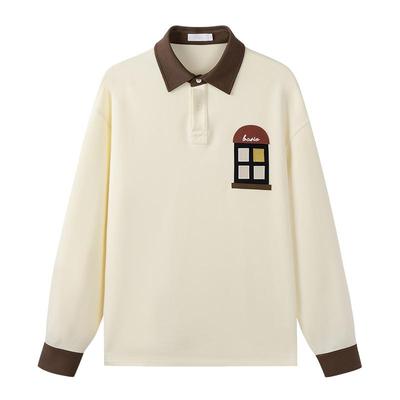 bosie伯喜无性别情侣长袖polo衫