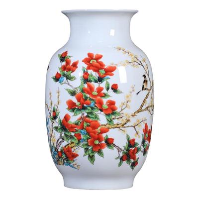 景德镇陶瓷花瓶摆件客厅插花器大号新中式玄关博古架电视柜装饰品