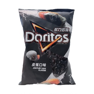 中国台湾多力多滋溏心鲜香皮蛋味三角脆玉米片新品猎奇零食天花板