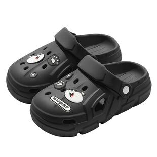 踩屎感洞洞鞋男款夏季外穿户外运动包头半拖鞋厚底防滑沙滩凉鞋男