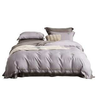 水星家纺仿羊绒四件套双面磨毛套件轻奢被子套床单高端床品