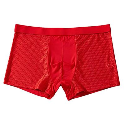 透气速干网孔冰丝本命年男士内裤