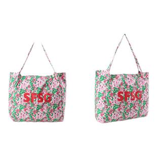Dare买手店 SFSG 正品碎花散步包大容量帆布包日常通勤百搭妈咪包