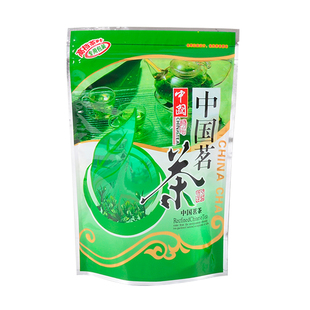 中国茗茶茶袋镀铝开窗包装袋加厚款毛茶粗茶自封自立茶叶袋可定制