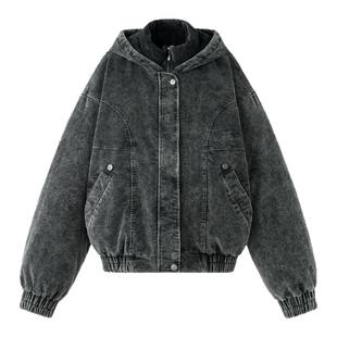 BJHG不计后果灯芯绒羽绒服男款冬季加厚复古短款冬装防寒服外套女