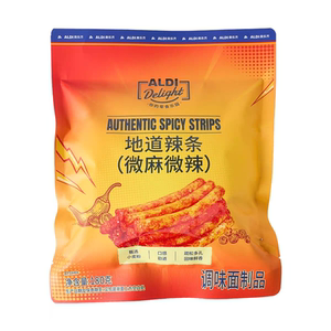 上海ALDI奥乐齐代购地道辣条微麻微辣面筋180g麻辣弹劲道鲜香零食