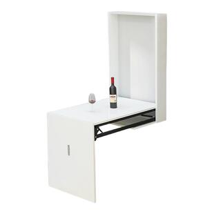 壁挂式折叠隐藏餐桌家用小户型挂墙多功能书桌下翻吧台桌五金配件