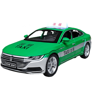 合金属出租车六开门的士儿童锌铝小汽车模型回力仿真客车玩具男孩