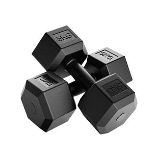 六角哑铃男士健身家用锻炼器材女学生宿舍小哑铃一对包胶亚玲套装