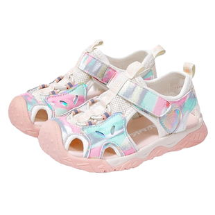 泰兰尼斯童鞋2026新款女童夏季凉鞋儿童包头防踢沙滩鞋女孩公主鞋