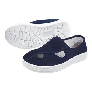 静电鞋无尘车间工作鞋加厚软底帆布男女透气洁净防尘电子厂四孔鞋