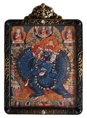 唐卡手绘西藏齐岗画派长寿佛