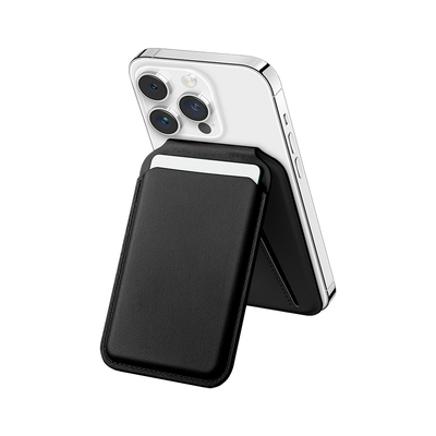 苹果皮革磁吸转轴支架卡包