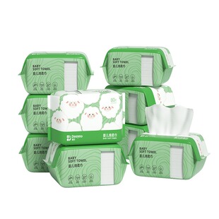 德佑绵柔巾婴儿干湿两用新生宝宝手口专用加厚洗脸非棉柔巾湿巾纸