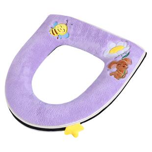 马桶坐垫家用冬季加厚长毛绒马桶垫子坐便套四季通用加绒坐便套圈