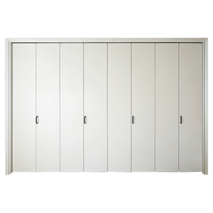 衣柜平移门衣帽间储物间隐形推拉门奶油风卧室阳台隔断定制折叠门