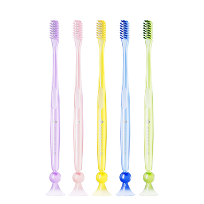 【张杰同款】白惜小头牙刷纤巧净齿细软毛牙龈清洁防滑柄底部吸盘