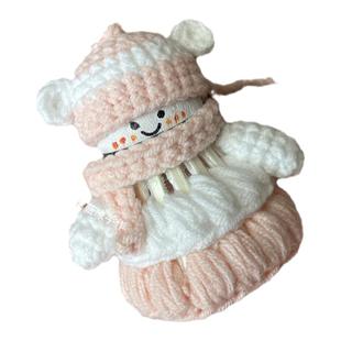 围巾小熊羽毛球挂件创意纯手工礼物可爱女生运动风手工自制成品