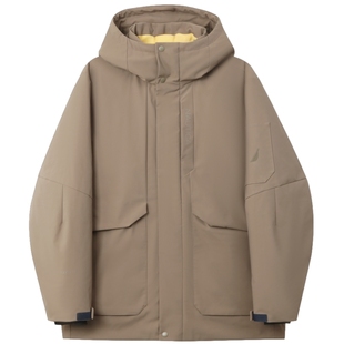 NAUTICA/诺帝卡男装25冬季新品Teflon防泼水挺括连帽羽绒服JC5405