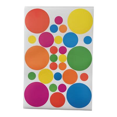 彩色圆形波点贴纸幼儿园手工环创墙贴草间弥生墙面儿童装饰材料