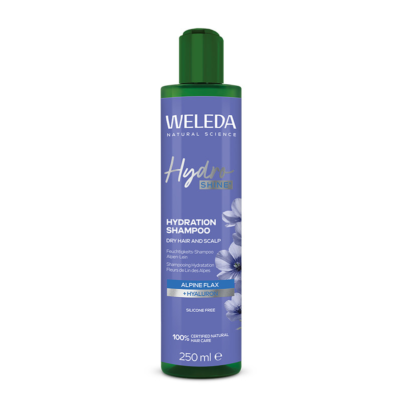 WELEDA维蕾德高山亚麻洗发水液德国原装干性受损烫染发质250ml