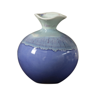 现代简约陶瓷花瓶置物架创意陶罐时尚精致小花器客厅书房插花摆件