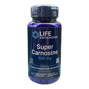 Super肌肽Crnoine细致毛孔亮肤60粒胶囊美国直邮Life Extension