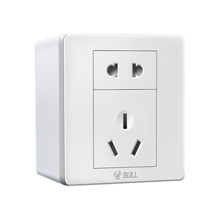 公牛16a五孔插座明装热水器空调插座专用5孔二三插大功率面板明盒