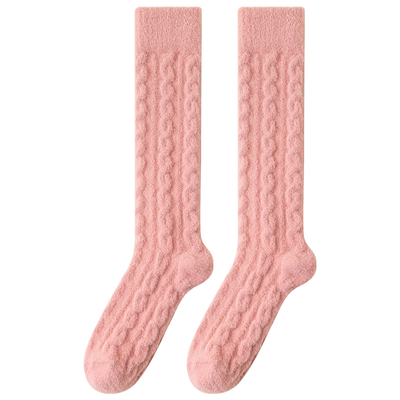 博卡曼袜子女加绒加厚小腿袜