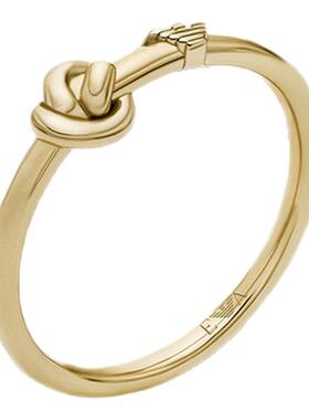 阿玛尼幸运结金色轻奢女士戒指