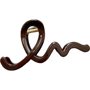 复古波浪抓夹女2026新款高级感发夹后脑勺大号发量大鲨鱼夹子头饰