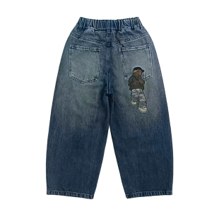 胖男童牛仔裤加绒加厚男孩大童长裤儿童裤子冬季大码童装加肥加大