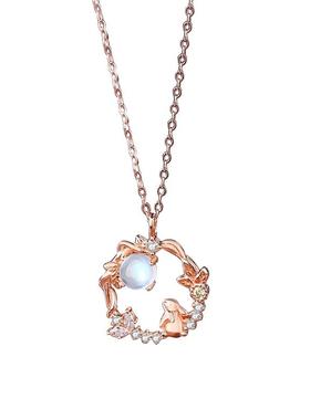 望月兔925银项链送女生