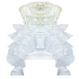 新款自制韩国iu李知恩同款珍珠挂脖背心连体服连衣裙演出打歌服