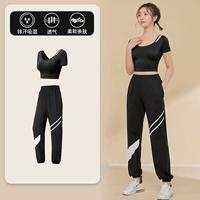 Черный комплект, белые штаны для отдыха, короткий рукав